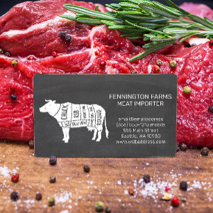 Cartão De Visita Diagrama de carne   Fundo do quadro