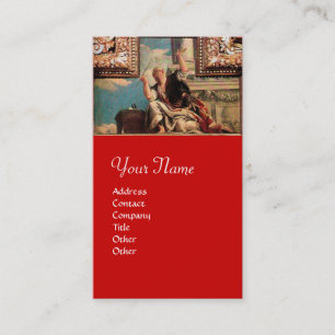 Cartão De Visita DIALÉTICA / Alegoria Renascentista, Vermelho