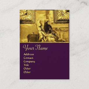 Cartão De Visita DIALÉTICA, amarelo-ouro, púrpura