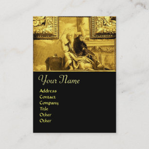 Cartão De Visita DIALÉTICA, preto brilhante do amarelo do ouro