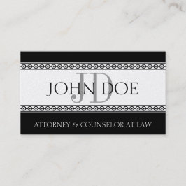 Cartão De Visita Diamante da platina do monograma da empresa de