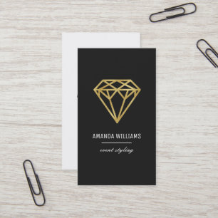 Cartão De Visita Diamante Dourado