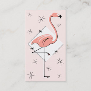 Cartão de visita Diamante Rosa Flamingo