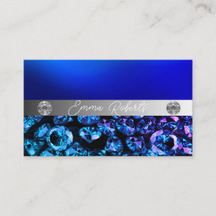 Cartão De Visita Diamantes Brilhantes Shimmery Silver Sparkle