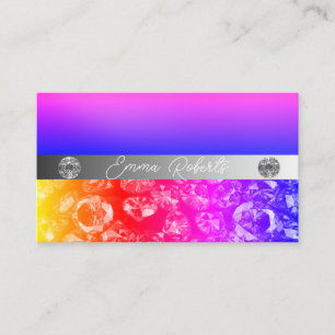 Cartão De Visita Diamantes Brilhantes Shimmery Silver Sparkle