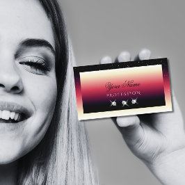 Cartão De Visita Diamantes Sparkle Gradientes Brancos Pretos Modern