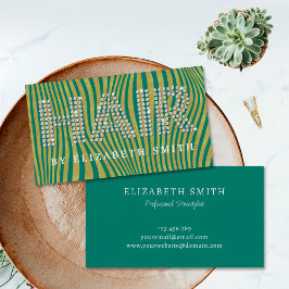 Cartão De Visita Diamond Dourado Dark Hairdresser Hair Stylist