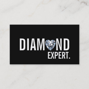Cartão De Visita Diamond Expert Jewelry Dourado Silver