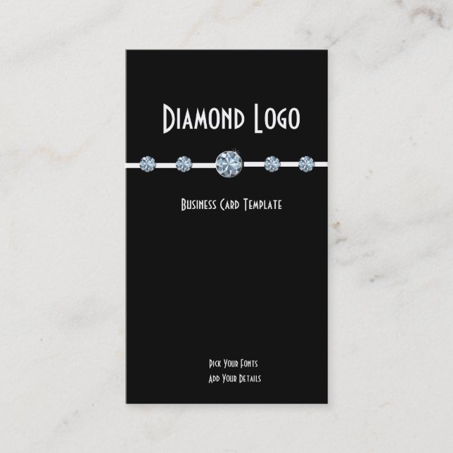Cartão De Visita Diamond Jewelry - Logotipo Diamond (Frente)