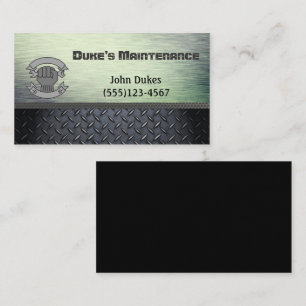 Cartão De Visita Diamond Plate Metal Handyman Manutenção