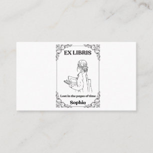 Cartão De Visita Diário de Leitura Personalizado Dark Academia Ex L