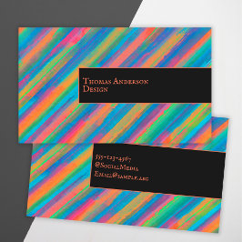 Cartão De Visita Dias Coloridos de Luz caindo na escuridão