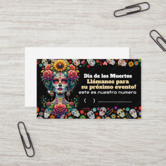 Cartão De Visita Dias de los muertos