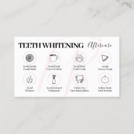 Cartão De Visita Dicas de Cuidados Pós-Clareamento Dental Pink Beau