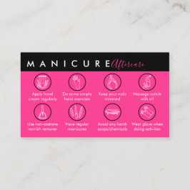Cartão De Visita dicas de cuidados posteriores com manicure Neon Ro
