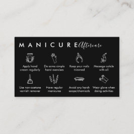 Cartão De Visita dicas de cuidados posteriores para manicure Black