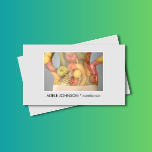 Cartão De Visita Dietitiano Elegante do corpo fotográfico