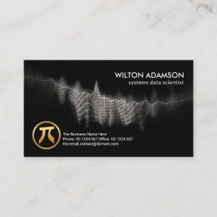 Cartão De Visita Digital Binary Codes Wave Data Scientist