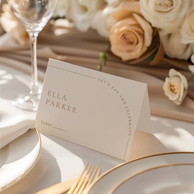 Cartão de Visita Digital Elegante Boho Wedding (Elegant Boho Wedding Digital Guest Place Card)