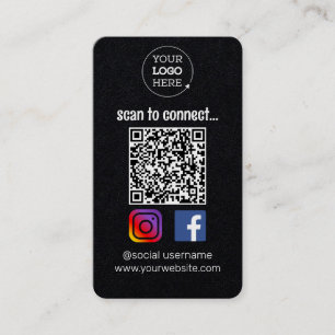 Cartão De Visita Digitalizar para conectar   Código QR das mídias s