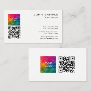 Cartão De Visita Digitalize-me Código QR Modelo Carregar Promociona