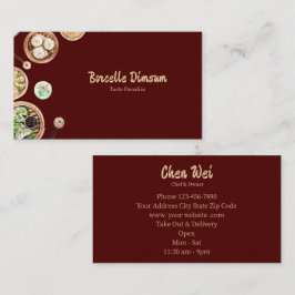Cartão De Visita Dimsum Watercolor