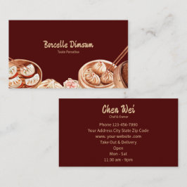 Cartão De Visita Dimsum Watercolor