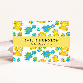 Cartão De Visita Dinossauros Bons, Kids Play Center, Centro de Ativ