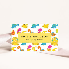 Cartão De Visita Dinossauros Bons, Kids Play Center, Centro de Ativ