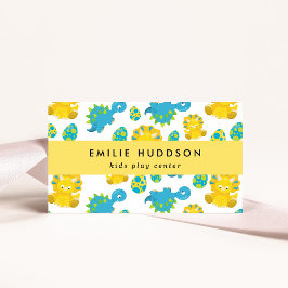 Cartão De Visita Dinossauros Bons, Kids Play Center, Centro de Ativ