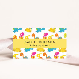 Cartão De Visita Dinossauros Bons, Kids Play Center, Centro de Ativ