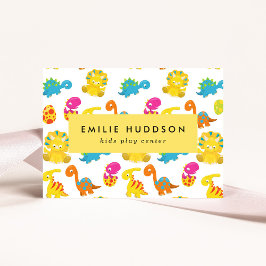 Cartão De Visita Dinossauros Bons, Kids Play Center, Centro de Ativ