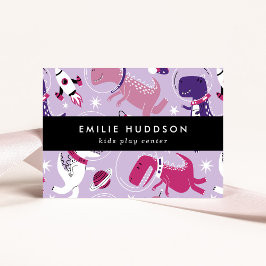 Cartão De Visita Dinossauros Espaciais, Kids Play Center, Centro de