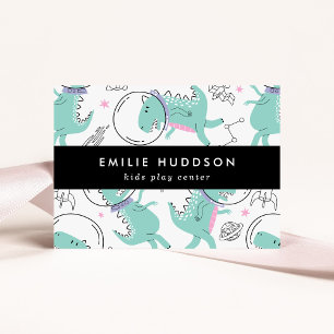 Cartão De Visita Dinossauros Espaciais, Kids Play Center, Centro de