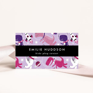 Cartão De Visita Dinossauros Espaciais, Kids Play Center, Centro de