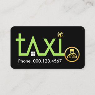 Cartão De Visita Direção da Rota de Transporte de Táxi