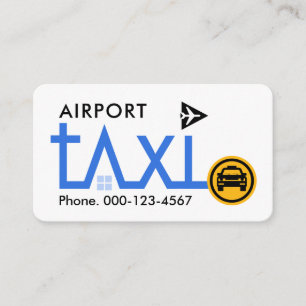 Cartão De Visita Direção do Transporte da Rota de Táxi do Aeroporto