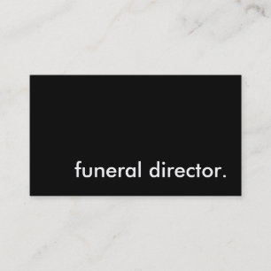 Cartão De Visita diretor de funeral.