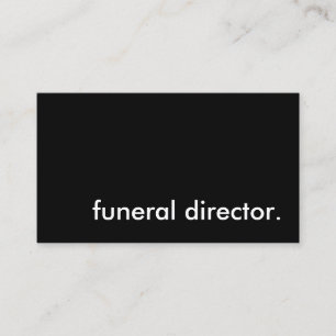 Cartão De Visita diretor de funeral.