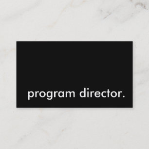 Cartão De Visita diretor do programa.