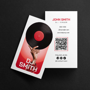 Cartão De Visita Disco Sinalizador DJ Disc Jockey Produtor Musical
