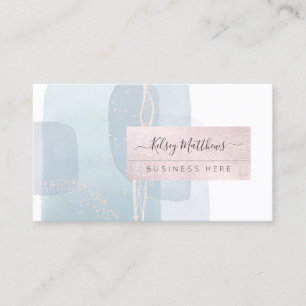 Cartão De Visita Disposição de Abstrato de PixDezines H2 Azul Dusty