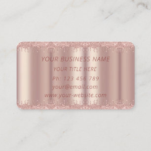 Cartão De Visita Dissipadores Blush Sparkle rosa Dourados - Moderno