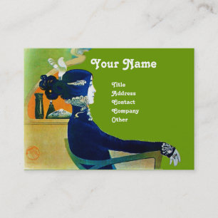 Cartão De Visita DIVA EM AZUL MONOGRAM Beauty Salon ,Makeup Artist