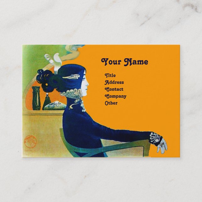 Cartão De Visita DIVA EM AZUL MONOGRAM Beauty Salon ,Makeup Artist (Frente)