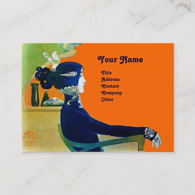 Cartão De Visita DIVA EM AZUL MONOGRAM Beauty Salon ,Makeup Artist (Frente)