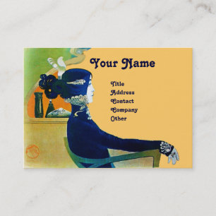 Cartão De Visita DIVA EM AZUL MONOGRAM Beauty Salon ,Makeup Artist