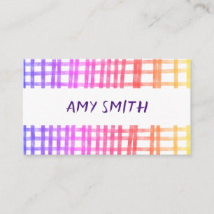 Cartão De Visita diversão caprichosa linhas pintadas coloridas pers