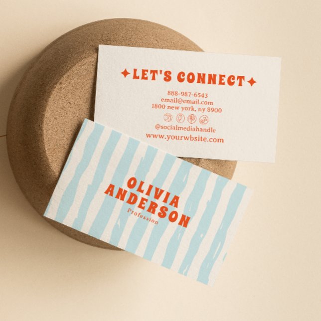 Cartão De Visita Diversão de tendências exclusiva de Groovy Funky A (Criador carregado)