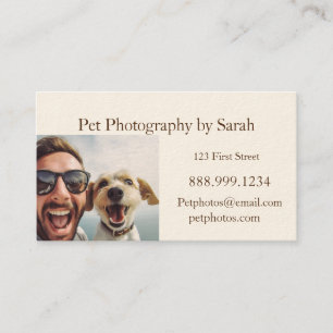 Cartão De Visita Diversão Personalizada de Fotografia Pet